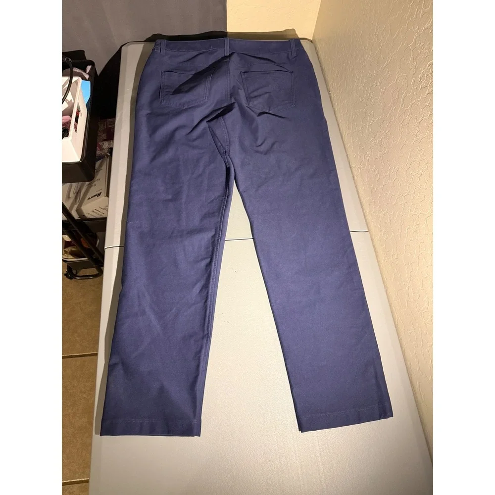 Lululemon ABC Pant Classic-Fit 32 Warpstreme Navy Blue Mens 36 LM5AQJS